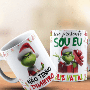 Caneca Natalina Grinch 🎁